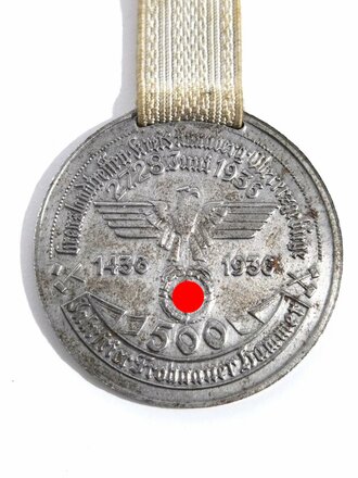 Medaille " Grenzlandtreffen 1936 zur 500 Jahrfeier des Frohnauer Hammer " Sehr selten dazu noch das Band