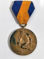 Tragbare Medaille "Wiesbadener Reit- u. Fahrturnier 6.Juli 1930" "Zur Rheinland Räumung 1930" Durchmesser 40mm