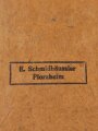 Deutsches Schutzwall- Ehrenzeichen mit Verleihungstüte " E. Schmidhäuser, Pforzheim "