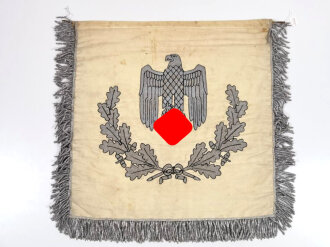 Heer, Fanfarentuch des Landes Schützen Bataillon 6 in Königsberg. Geführtes Stück in gutem Zustand, 55 x 60cm