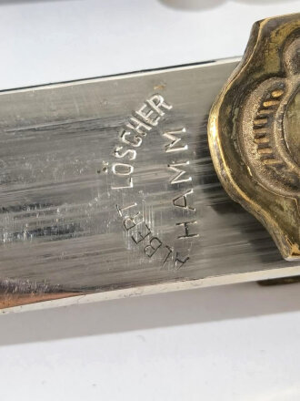 Heer, Säbel für Offiziere, Scheide original lackiert, Klinge markiert " Albert Löscher Hamm". Guter Gesamtzustand
