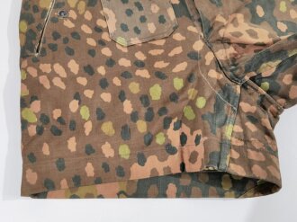 Waffen SS Erbsentarnhose, nur minimal getragenes Stück, Schneidermässig eingekürzt