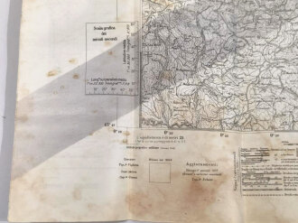 Deutsche Heereskarte 1944 " Serole" Italien, Rückseite bedruckt