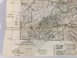 Deutsche Heereskarte 1944 " Ceriana" Italien, Rückseite bedruckt