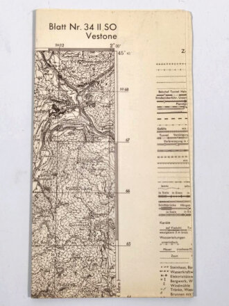 Deutsche Heereskarte 1944 " Vestone" Italien