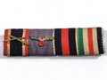 4er Bandspange mit italienisch- deutscher Felzugsmedaille, Breite 63mm