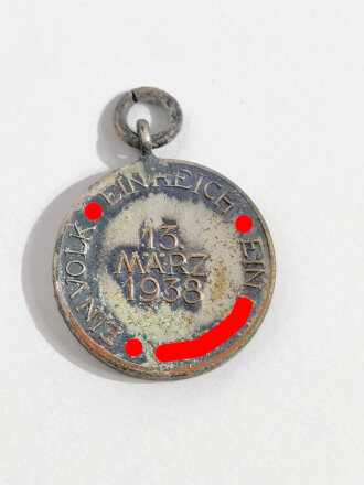 Miniatur " Anschlussmedaille 13. März 1938 Österreichs " in 16mm für die Frackkette