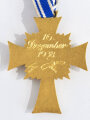 Ehrenkreuz der Deutschen Mutter in Gold mit Verleihungsetui " Werner Redo, Saarlautern "