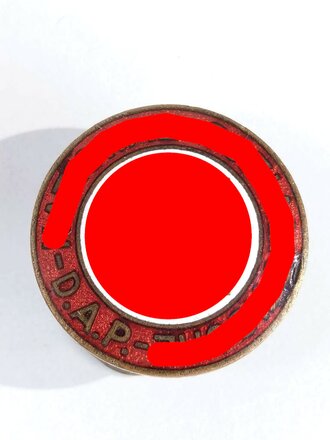 Mitgliedsabzeichen der NSDAP als Knopfloch- Variante diese eigenmächtig selbst abgeändert