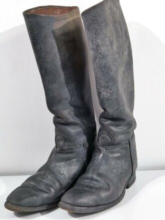 Paar Stiefel für Offiziere der Wehrmacht, ungereinigtes Paar, Sohlenlänge 29cm