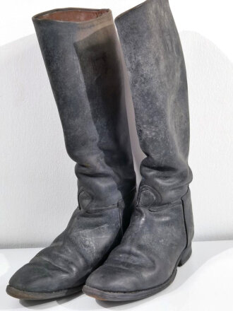 Paar Stiefel für Offiziere der Wehrmacht, ungereinigtes Paar, Sohlenlänge 29cm