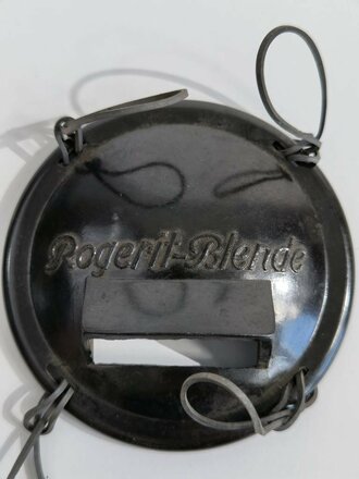 "Rogerit Blende" Fahrradlampen Verdunkelung aus Preßmasse. Durchmesser 85mm