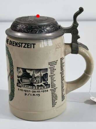 Bierkrug " Zur Erinnerung an meine Dienstzeit...