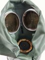 Luftschutz Volksgasmaske VM37 in Bereitschaftsbüchse von Zschiedrich. Originallack, Haken für den Trageriemen fehlt