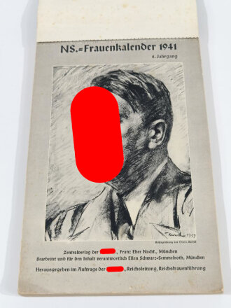 N.S. Frauenkalender 1941, Herausgegeben im Auftrage der...