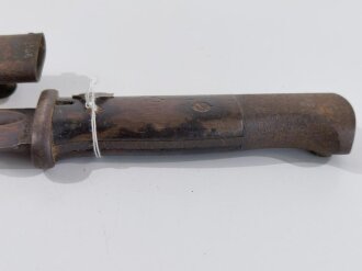 Seitengewehr M84/98 für K98 der Wehrmacht. Nummerngleiches Stück , ungereinigt