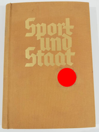 Sammelbilderalbum "Sport und Staat" Erster Teil, komplett, gebraucht,, das Hakenkreuz auf dem Einband verschmutzt und ohne goldene Farbe
