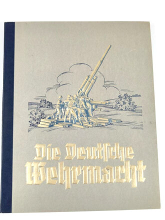Sammelbilderalbum "Die Deutsche Wehrmacht" - herausgegeben vom Cigaretten Bilderdienst Dresden A.S., ca 70 Seiten, komplett mit Schutzkarton, guter Zustand