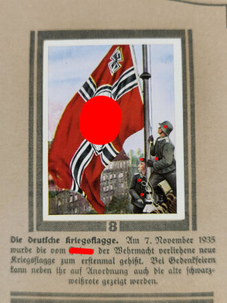 Sammelbilderalbum "Die Deutsche Wehrmacht" - herausgegeben vom Cigaretten Bilderdienst Dresden A.S., ca 70 Seiten, komplett mit Schutzkarton, guter Zustand