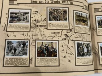 Sammelbilderalbum "Der Weltkrieg" 72 Seiten, komplett mit Schutzkarton, gebraucht