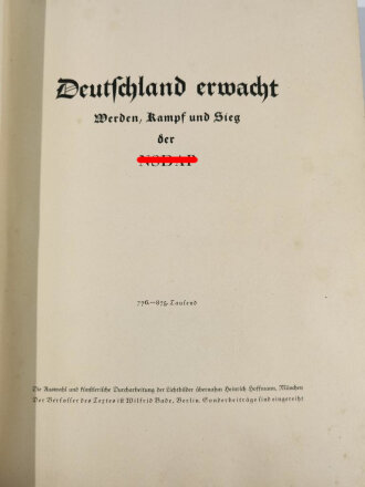 Sammelbilderalbum "Deutschland erwacht"...