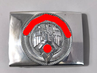 Koppelschloss Hitlerjugend, Alumiuim M4/55, Ungetragen mit RZM Etikett, in Papier verpackt