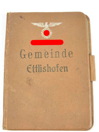Notizblock oder Ausweishülle NSDAP Gemeinde...