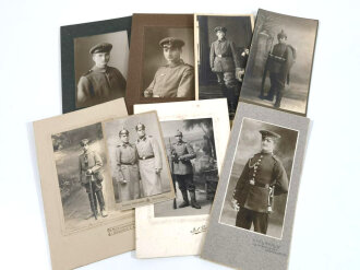 9 Stück Hartkartonbilder aus der Zeit des 1.Weltkrieg