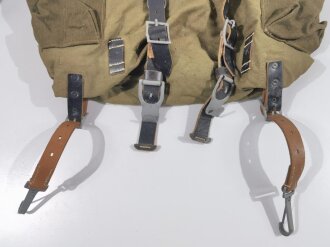 Rucksack für Gebirgstruppen der Wehrmacht, ungetragenes Stück mit Reichsbetriebsnummer