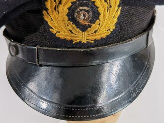 Schirmmütze Kriegsmarine, stark getragenes Stück, ungereinigt