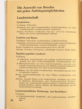 "Was soll ich werden? "Schulungsdienst der Hitler-Jugend, 1940, 48 Seiten, A5