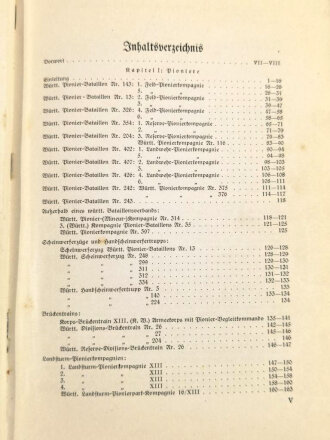 "Das Württembergische Pionierbataillon Nr13  im Weltkrieg 1914-18", Stuttgart, 1927, 250 Seiten, 11 Übersichtsskizzen