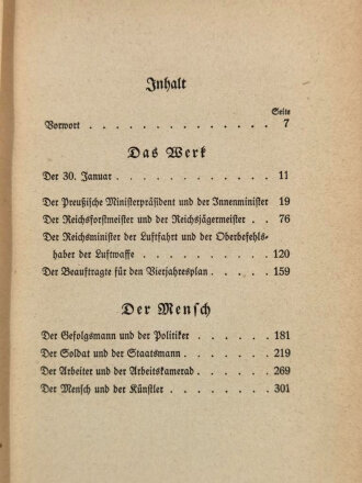 "Hermann Göring - Werk und Mensch", München, 1938, 345 Seiten, A5