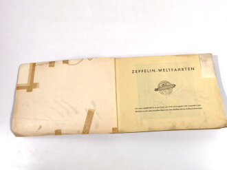 Sammelbilderalbum "Zeppelin Weltfahrten" , komplett, Einbandecke restauriert