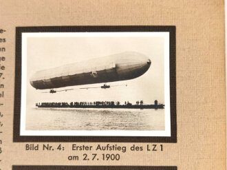 Sammelbilderalbum "Zeppelin Weltfahrten" , komplett, Einbandecke restauriert