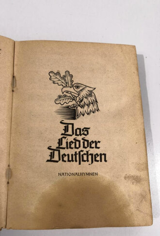 Liederbuch der Nationalsozialistischen Deutschen Arbeiterpartei, München, 1941, 189 Seiten, A6, Wasserschaden, fleckig