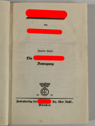 Adolf Hitler " Mein Kampf", 2 Bände im Schutzkarton, München, 1937, 781 Seiten, ca. A5