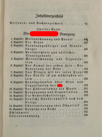 Adolf Hitler " Mein Kampf", 2 Bände im Schutzkarton, München, 1937, 781 Seiten, ca. A5