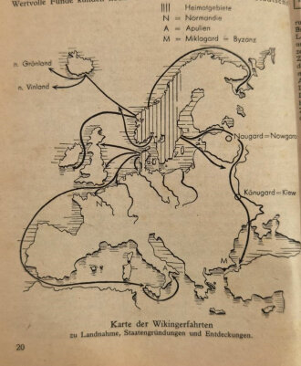 "Der Weg zum Reich", Lehrbuch Geschichte, Dt. Schulverlag Berlin, 1944, 256 Seiten, A5, Rücken abgenutzt