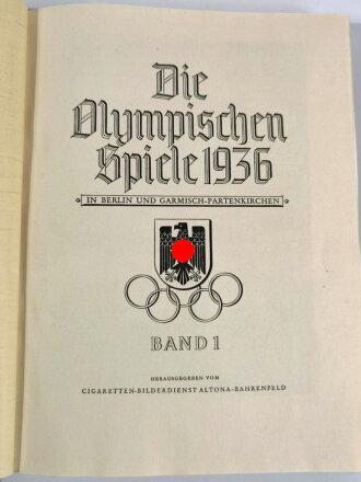 Sammelbilderalbum "Olympia 1936" - Band 1 Die Olympischen Winterspiele in Berlin und Garmisch-Partenkirchen, 129 Seiten, komplett