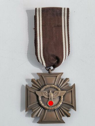 NSDAP Dienstauszeichnung in Bronze mit Bandabschnitt,...