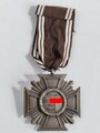 NSDAP Dienstauszeichnung in Bronze mit Bandabschnitt, schwere Ausführung, sehr guter Zustand