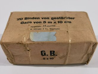 "20 Binden von gestärkter Gaze" datiert...