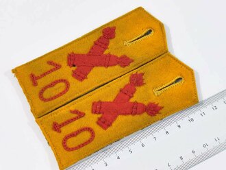 1. Weltkrieg, Paar feldgraue Schulterklappen für Mannschaften im Fußartillerie Regiment 10