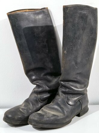 Paar Stiefel für Unteroffiziere der Wehrmacht . Getragenes Paar , Sohlenlänge 28,5cm