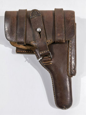 Pistolentasche Luftwaffe datiert 1941, schokoladenbraunes Leder