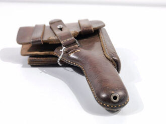 Pistolentasche Luftwaffe datiert 1941, schokoladenbraunes Leder