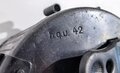 Gurttrommel 34 Wehrmacht , Hersteller hqu42. Stammt aus Ex Jugo Depot, die schwarze Streichbrünierung ist sicher nachträglich angebracht worden