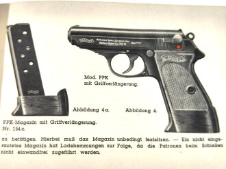 "Walther Polizei Pistolen Modelle PP und PPK"  33 Seitige Broschüre mit Druckvermerk von 1939