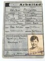"Arbeitsdienstzeugnis" einer Frau aus Düsseldorf von 1934, Deckblatt lose